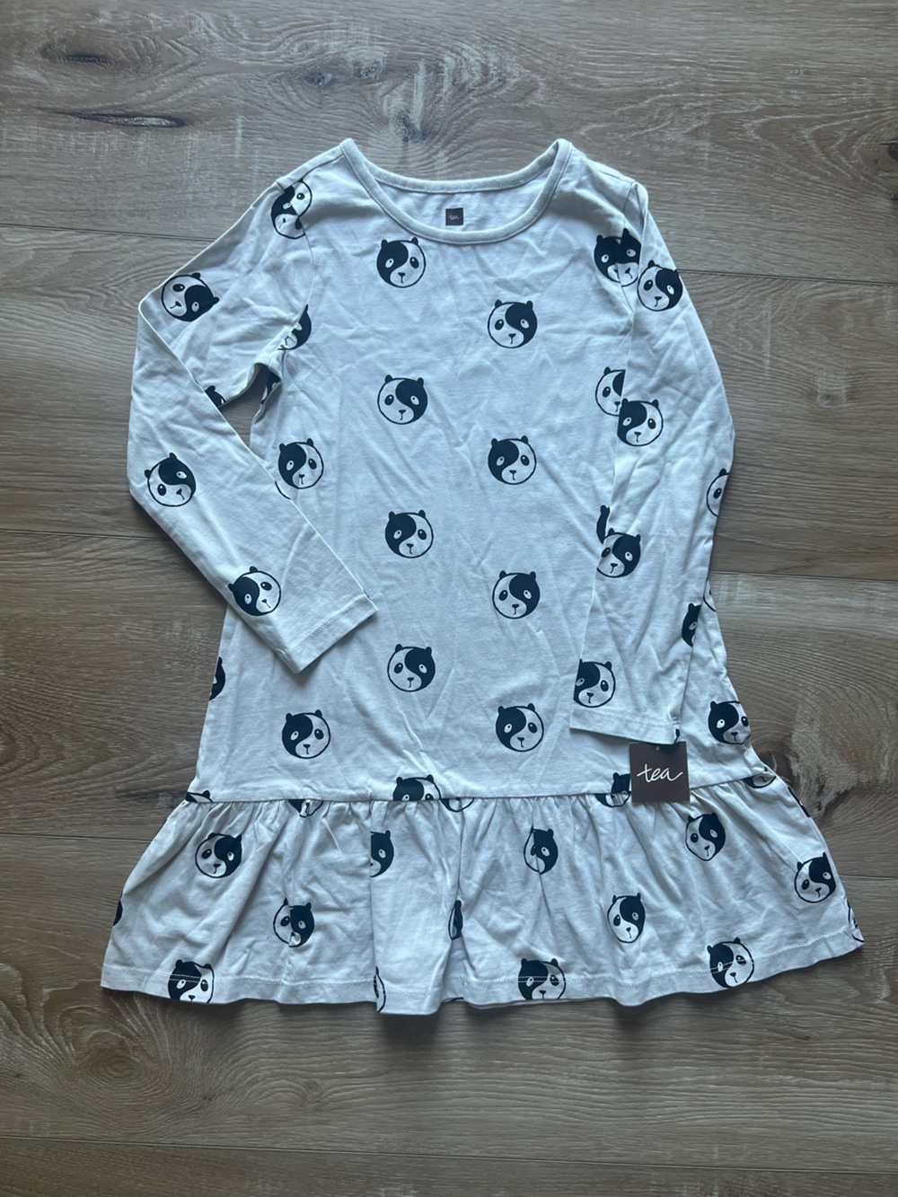 TEA COLLECTION NWT Grey & Black Panda Print Casual Dress Size 6